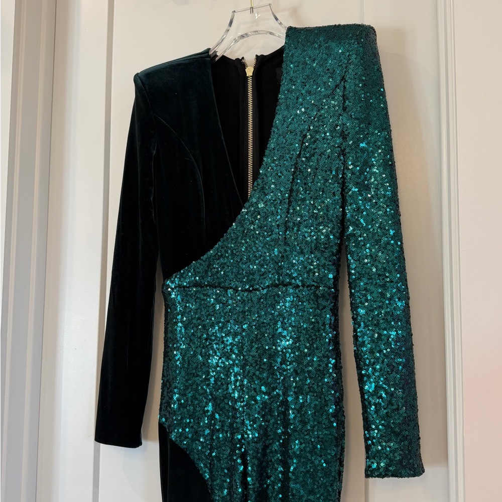 Zhivago Perfume Exotico Emerald Sequin Jumpsuit - Picture 11 of 11